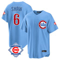 tocy C.Cubs #6 Matt Shaw Player Light Blue 150th Anniversary Home Game Stitched Jerseys
