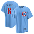 tocy C.Cubs #6 Matt Shaw Player Light Blue Home Game Stitched Jerseys
