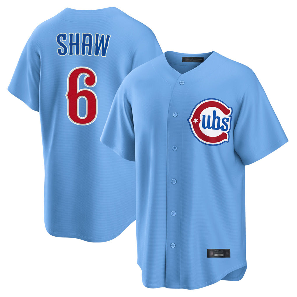 tocy C.Cubs #6 Matt Shaw Player Light Blue Home Game Stitched Jerseys