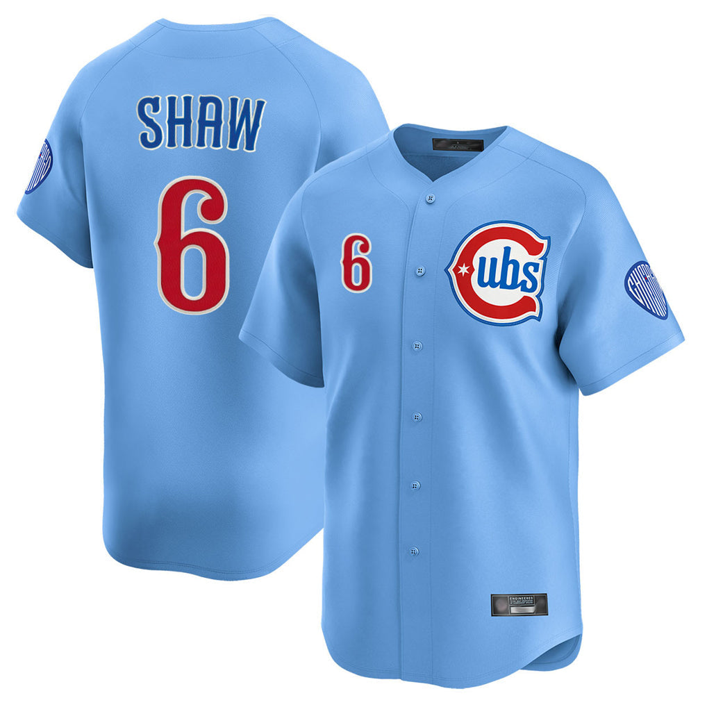 tocy C.Cubs #6 Matt Shaw Player Light Blue Limited Home Stitched Jerseys