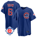 tocy C.Cubs #6 Matt Shaw Player Royal 150th Anniversary Home Game Stitched Jerseys