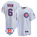tocy C.Cubs #6 Matt Shaw Player White 150th Anniversary Home Game Stitched Jerseys