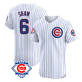 tocy C.Cubs #6 Matt Shaw Player White 150th Anniversary Limited Elite Home Game Stitched Jerseys