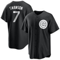 tocy C.Cubs #7 Dansby Swanson Player Black Game Stitched Jerseys