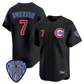 tocy C.Cubs #7 Dansby Swanson Player Black Vapor Premier Limited Home Stitched Jerseys