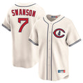 tocy C.Cubs #7 Dansby Swanson Player Cream Field of Dreams Limited Home Game Stitched Jerseys