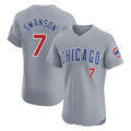 tocy C.Cubs #7 Dansby Swanson Player Gray Road Limited Elite Home Stitched Jerseys