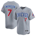 tocy C.Cubs #7 Dansby Swanson Player Gray Road Limited Home Stitched Jerseys