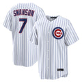tocy C.Cubs #7 Dansby Swanson Player White Game Home Stitched Jerseys