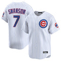 tocy C.Cubs #7 Dansby Swanson Player Black Fashion Out 150th Anniversary Game Stitched Jerseys