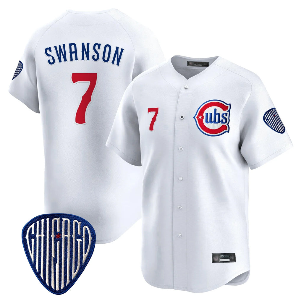 tocy C.Cubs #7 Dansby Swanson Player White Vapor Premier Limited Home Stitched Jerseys