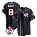 tocy C.Cubs #8 Ian Happ Player Black Fashion Out 150th Anniversary Game Stitched Jerseys