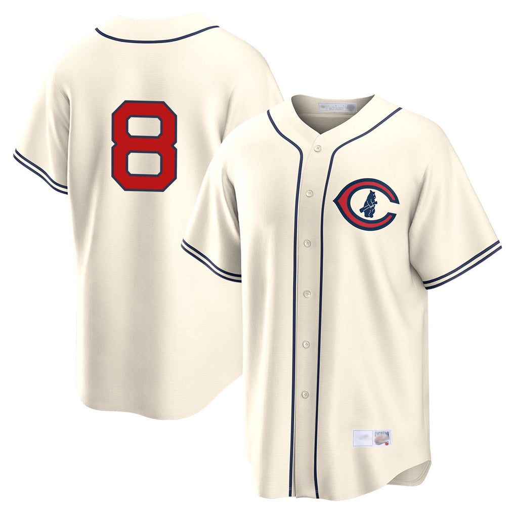 tocy C.Cubs #8 Ian Happ Player Cream Field of Dreams Home Game Stitched Jerseys