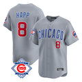 tocy C.Cubs #8 Ian Happ Player Gray Road 150th Anniversary Limited Home Stitched Jerseys