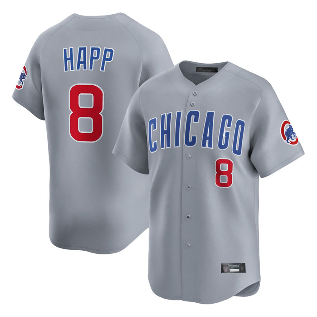 tocy C.Cubs #8 Ian Happ Player Gray Road Limited Home Stitched Jerseys