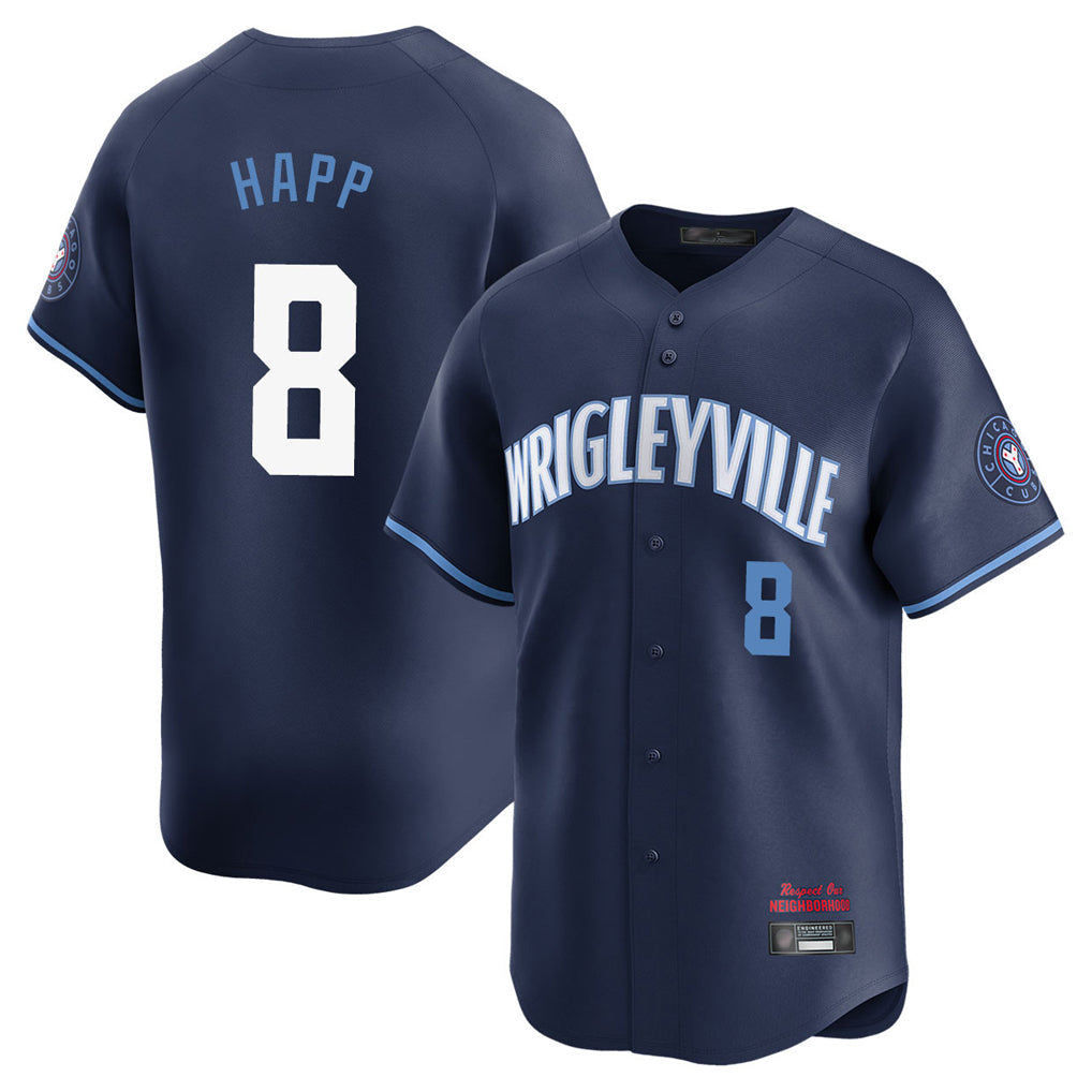 tocy C.Cubs #8 Ian Happ Player Navy City Connect Limited Home Stitched Jerseys