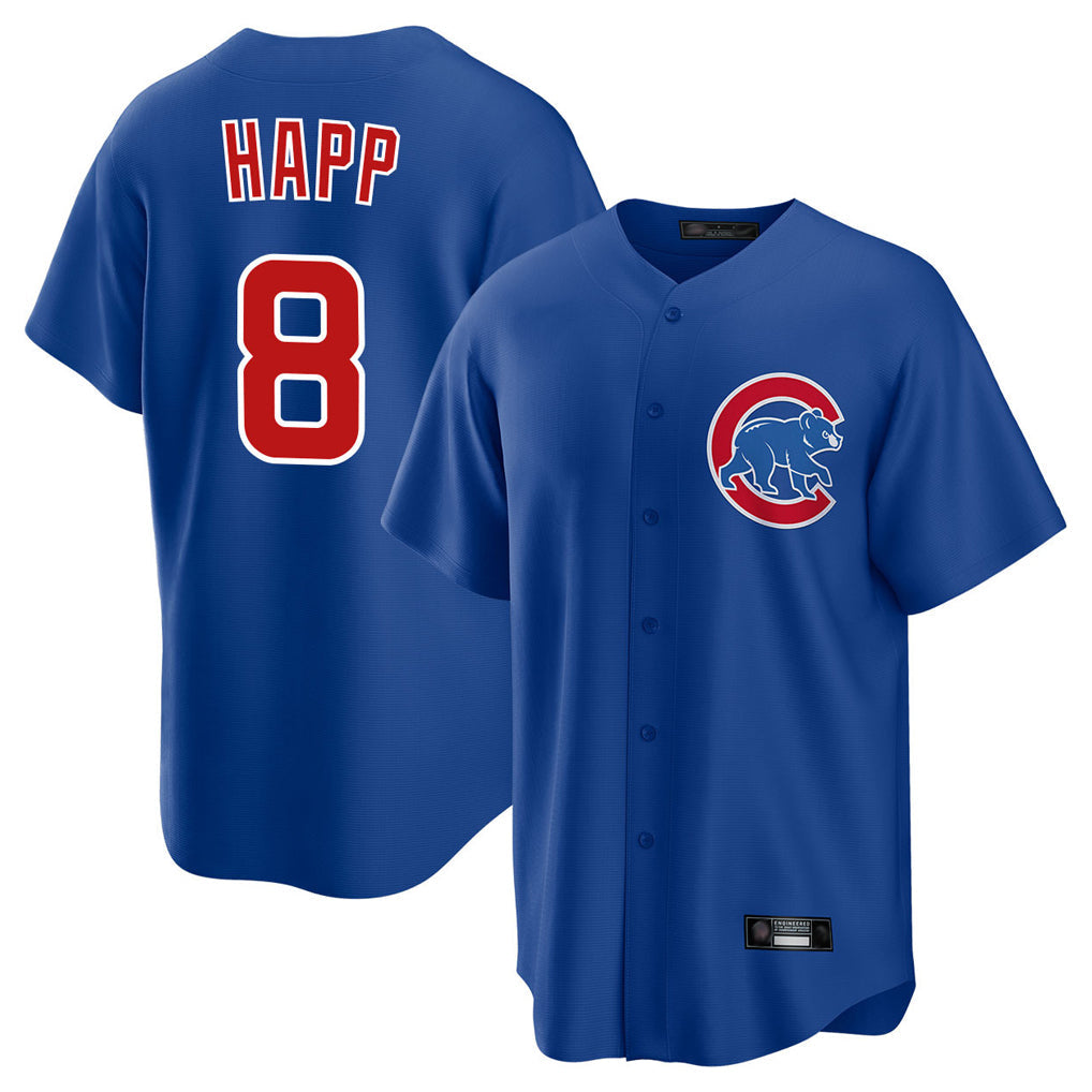 tocy C.Cubs #8 Ian Happ Player Royal Home Game Stitched Jerseys
