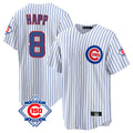 tocy C.Cubs #8 Ian Happ Player White 150th Anniversary Home Game Stitched Jerseys