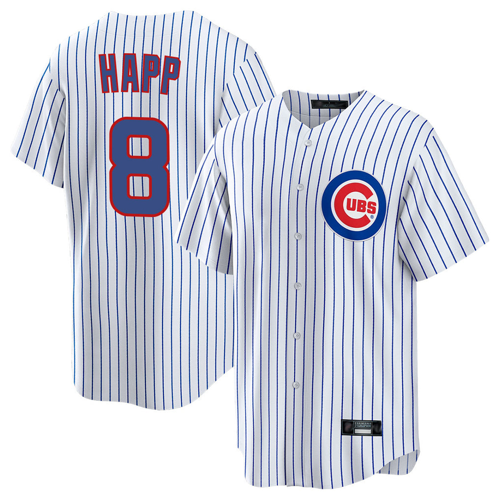 tocy C.Cubs #8 Ian Happ Player White Game Home Stitched Jerseys