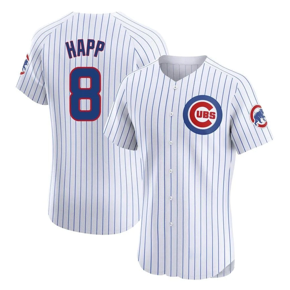 tocy C.Cubs #8 Ian Happ Player White Limited Elite Home Game Stitched Jerseys
