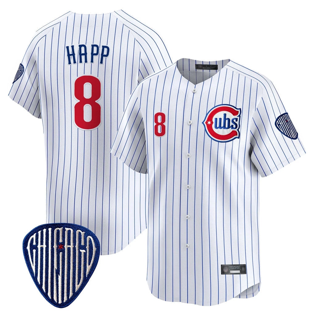 tocy C.Cubs #8 Ian Happ Player White Pinstripe Vapor Premier Limited Home Stitched Jerseys