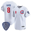 tocy C.Cubs #8 Ian Happ Player White Pinstripe Vapor Premier Limited Home Stitched Jerseys