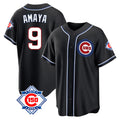 tocy C.Cubs #9 Miguel Amaya Player Black Fashion Out 150th Anniversary Game Stitched Jerseys