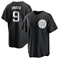 tocy C.Cubs #9 Miguel Amaya Player Black Game Stitched Jerseys