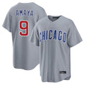 tocy C.Cubs #9 Miguel Amaya Player Gray Home Game Stitched Jerseys