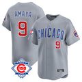 tocy C.Cubs #9 Miguel Amaya Player Gray Road 150th Anniversary Limited Home Stitched Jerseys