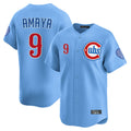 tocy C.Cubs #9 Miguel Amaya Player Light Blue Limited Home Stitched Jerseys