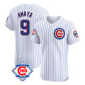 tocy C.Cubs #9 Miguel Amaya Player White 150th Anniversary Limited Elite Home Game Stitched Jerseys