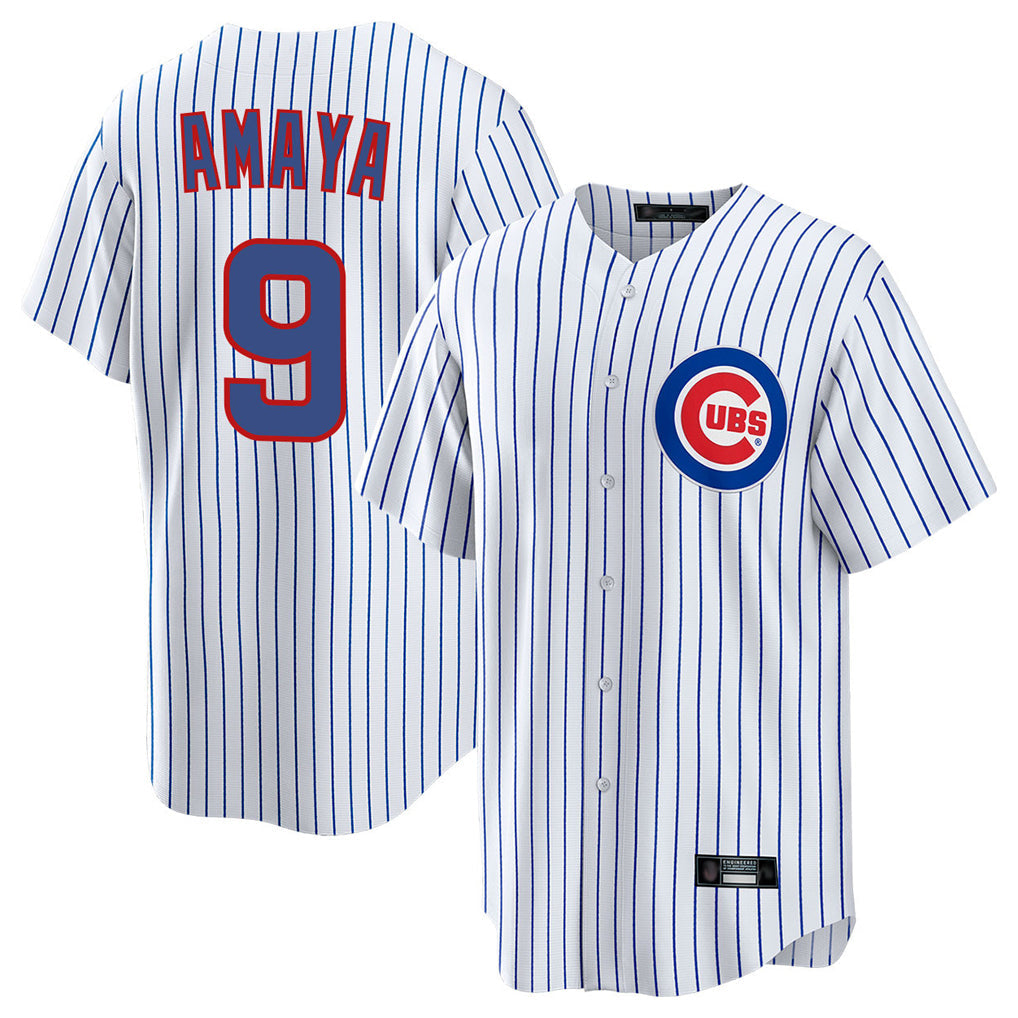 tocy C.Cubs #9 Miguel Amaya Player White Game Home Stitched Jerseys