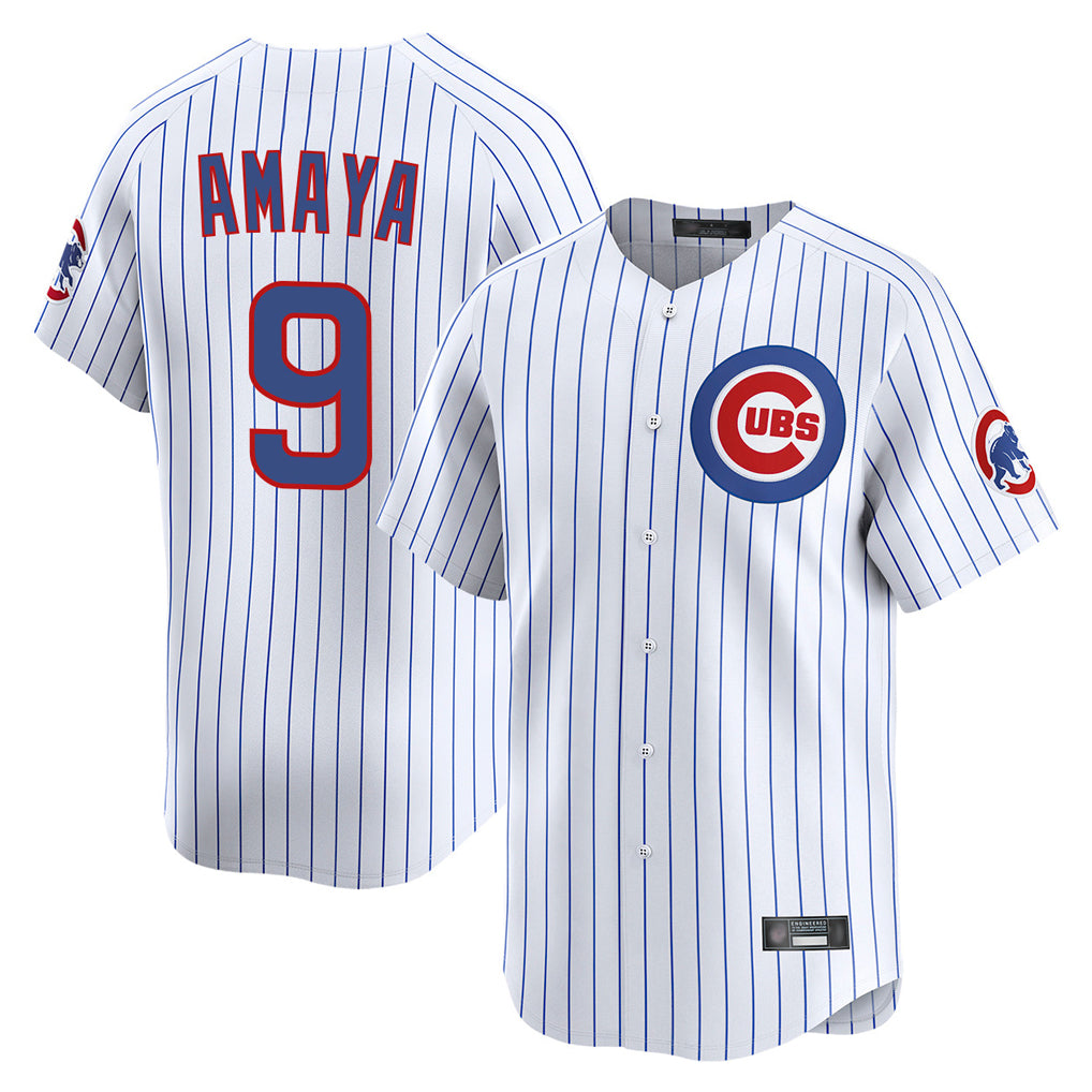 tocy C.Cubs #9 Miguel Amaya Player White Limited Home Game Stitched Jerseys