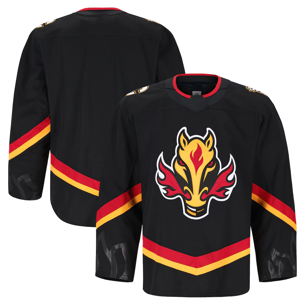 Tocy C.Flames Black Alternate Authentic Pro Jerseys