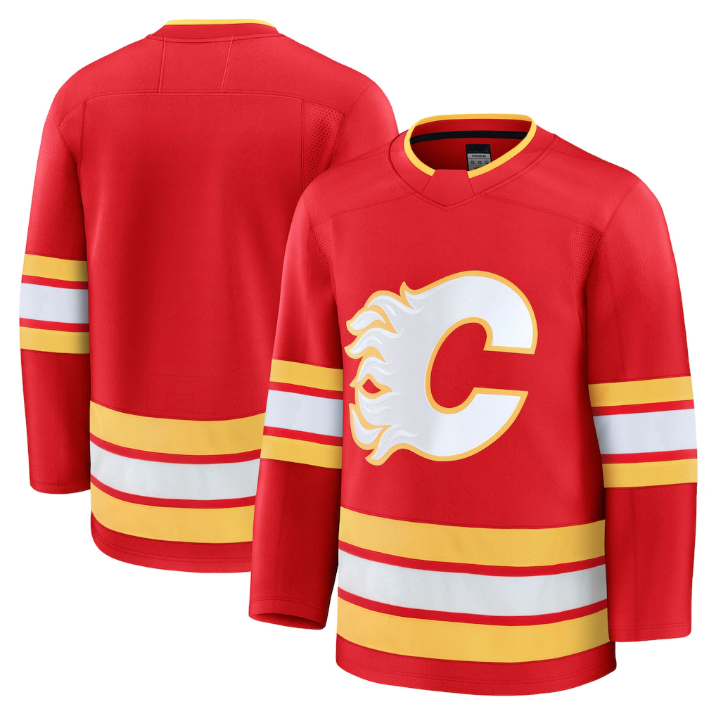 Tocy C.Flames Red Home Premium Jerseys