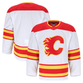 Tocy C.Flames White Away Authentic Pro Jerseys