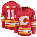 Tocy C.Flames #11 Mikael Backlund Red Home Breakaway Player Jerseys