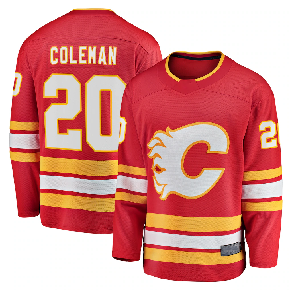 Tocy C.Flames #20 Blake Coleman Red Home Breakaway Player Jerseys