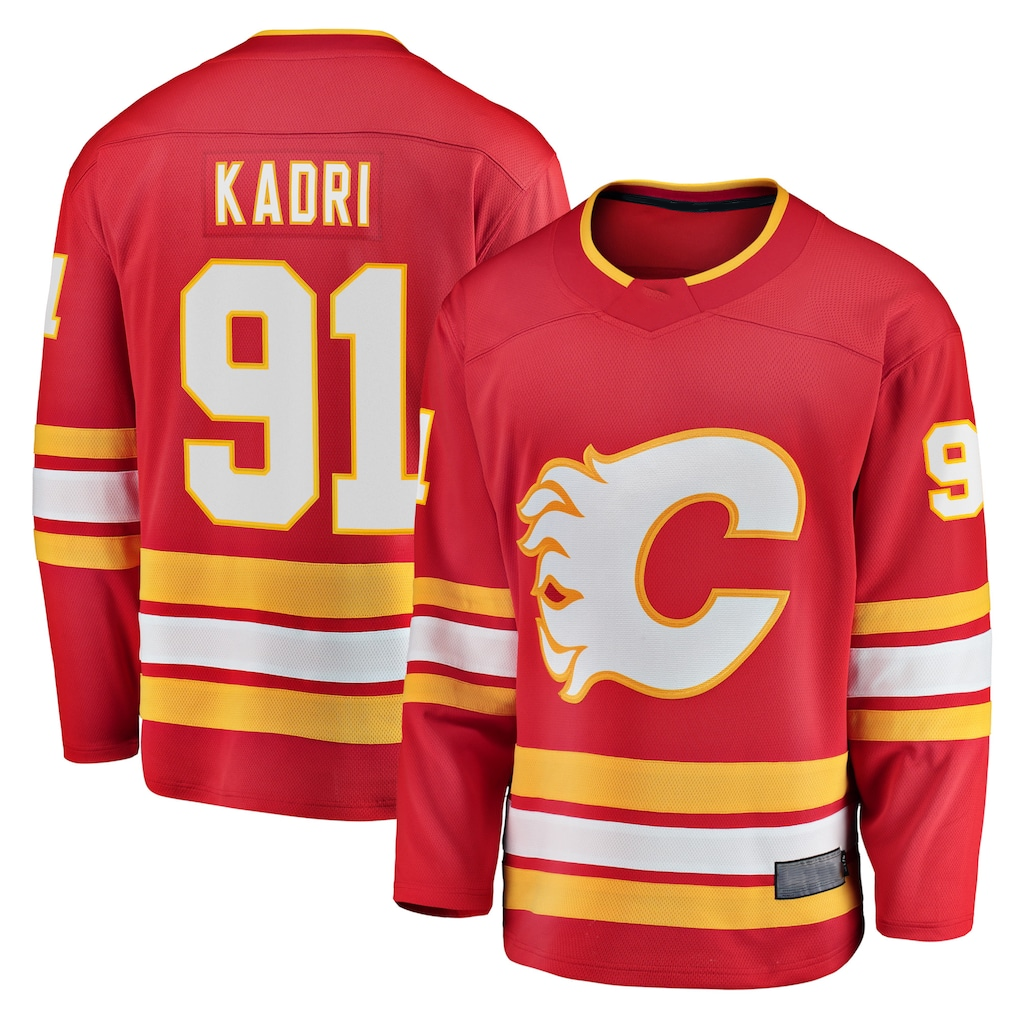 Tocy C.Flames #91 Nazem Kadri Red Home Breakaway Player Jerseys