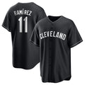 tocy C.Guardians #11 Jose Ramirez Player Black Home Game Stitched Jerseys