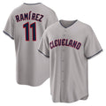 tocy C.Guardians #11 Jose Ramirez Player Gray Game Home Stitched Jerseys
