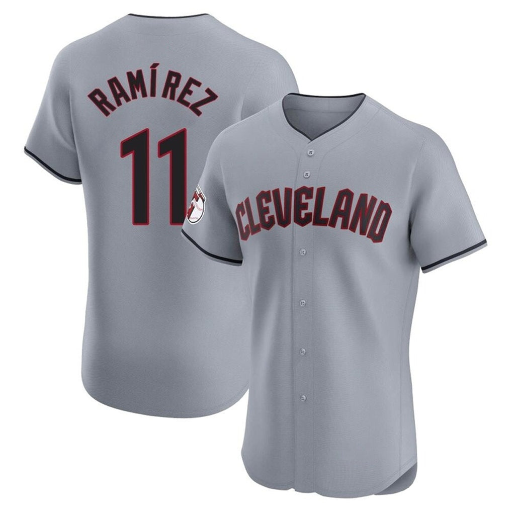 tocy C.Guardians #11 Jose Ramirez Player Gray Road Limited Elite Home Stitched Jerseys