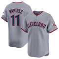 tocy C.Guardians #11 Jose Ramirez Player Gray Road Limited Home Game Stitched Jerseys