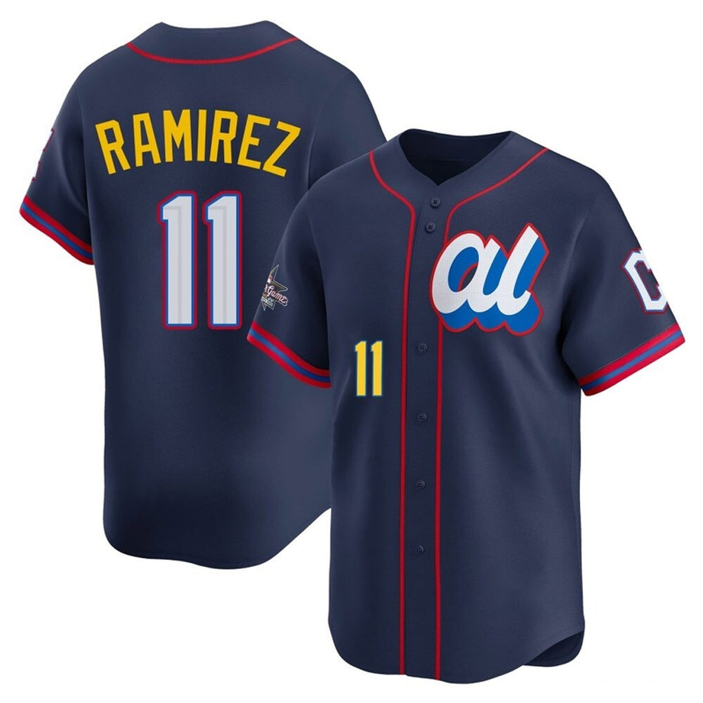 tocy C.Guardians #11 Jose Ramirez Player Navy American League All-Star Edition Limited Home Stitched Jerseys