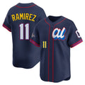tocy C.Guardians #11 Jose Ramirez Player Navy American League All-Star Edition Limited Home Stitched Jerseys