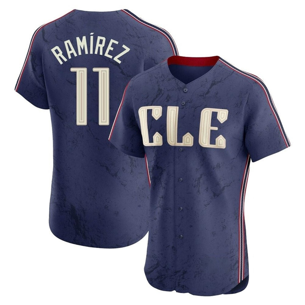 tocy C.Guardians #11 Jose Ramirez Player Navy City Connect Limited Elite Home Stitched Jerseys