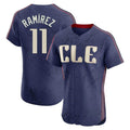 tocy C.Guardians #11 Jose Ramirez Player Navy City Connect Limited Elite Home Stitched Jerseys