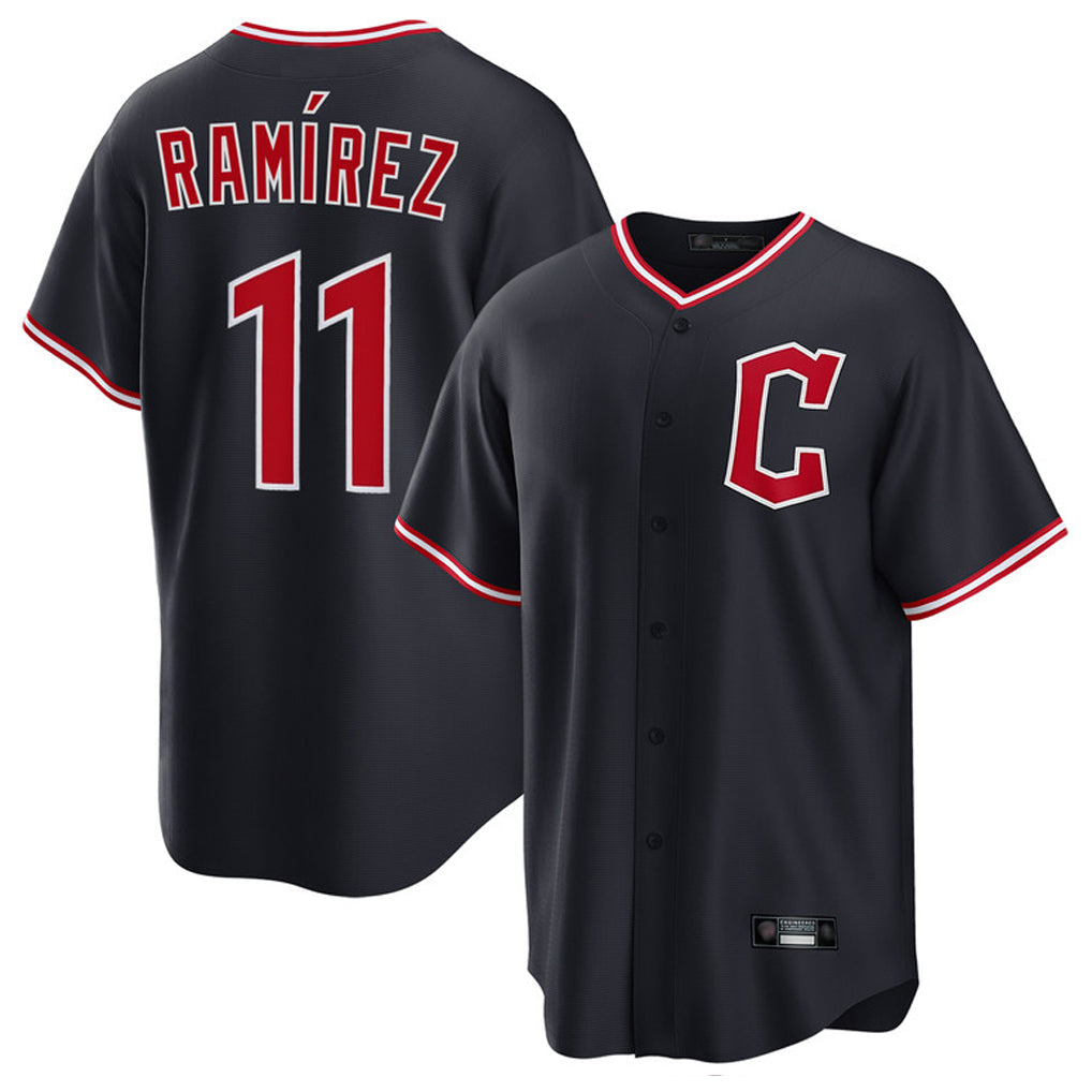 tocy C.Guardians #11 Jose Ramirez Player Navy Home Game Stitched Jerseys