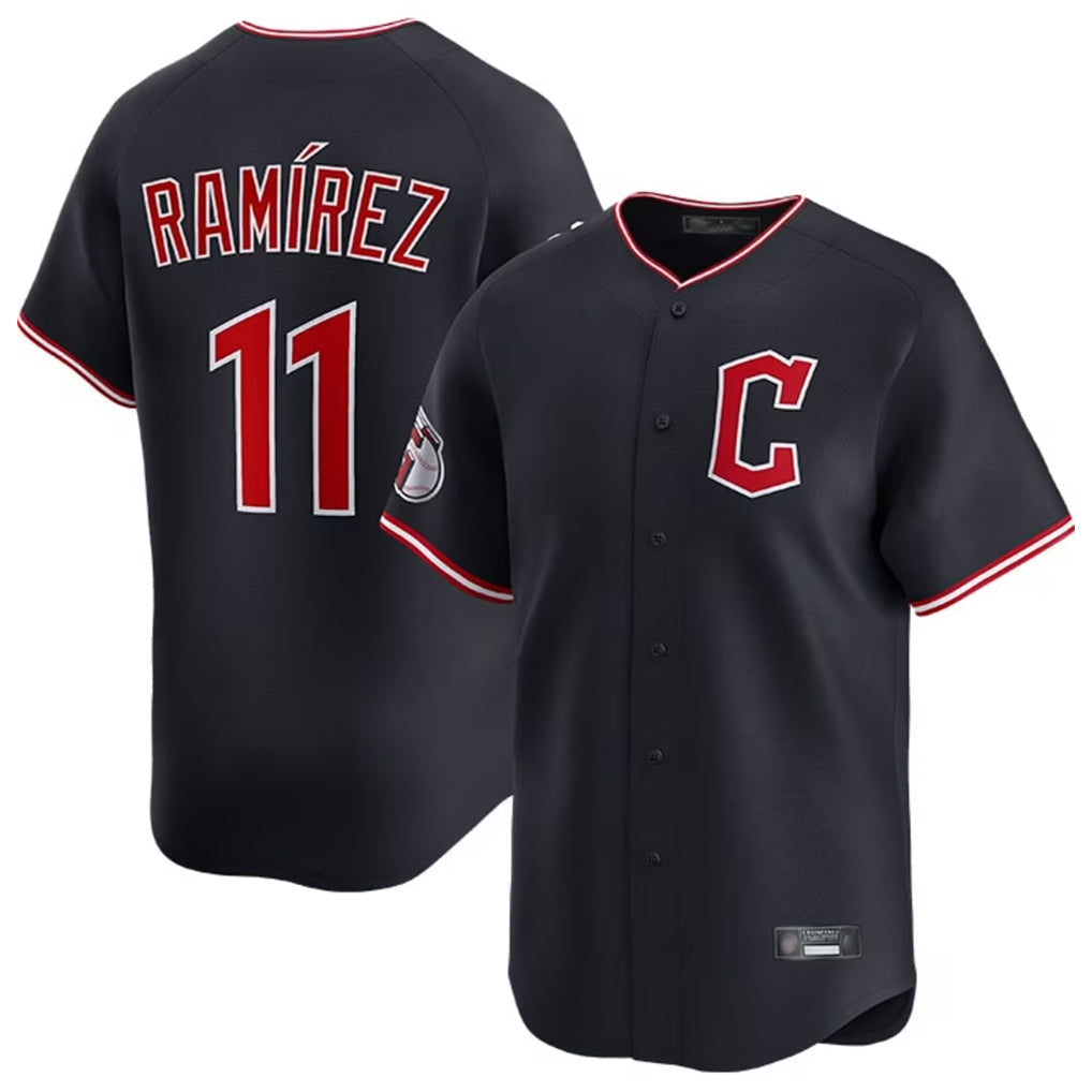 tocy C.Guardians #11 Jose Ramirez Player Navy Limited Home Stitched Jerseys
